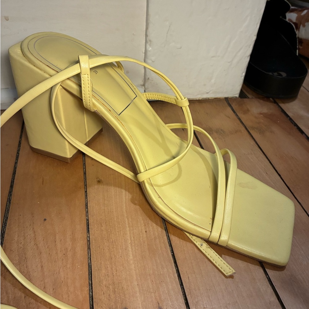 Zara Yellow Strappy Heels